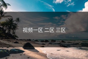 视频一区 二区 三区